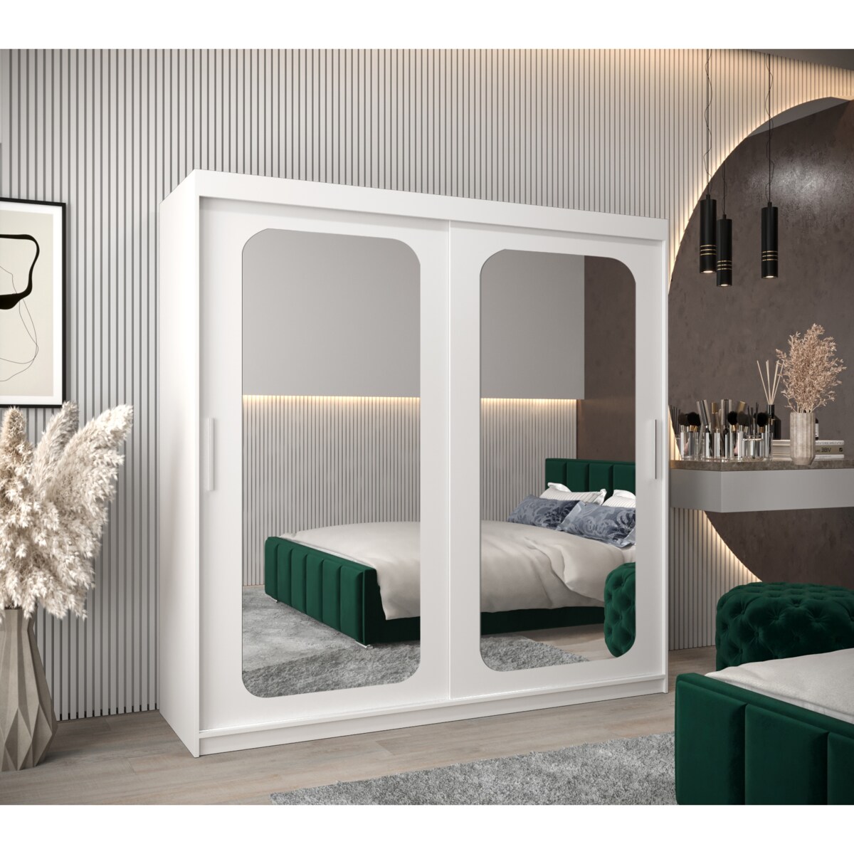 Szafa przesuwna Garderoba PROMO T3 200 biały/biały