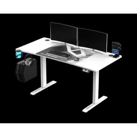 Biurko gamingowe LEVEL V2 LED białe