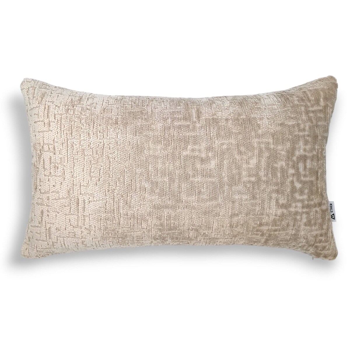 Prostokątna beżowa poduszka dekoracyjna 50x30 Bess