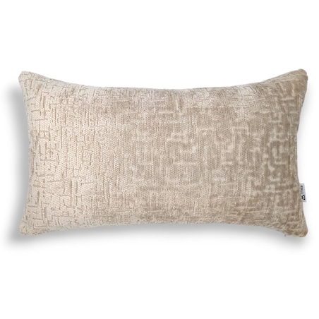 Prostokątna beżowa poduszka dekoracyjna 50x30 Bess