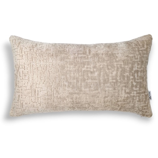 Prostokątna beżowa poduszka dekoracyjna 50x30 Bess