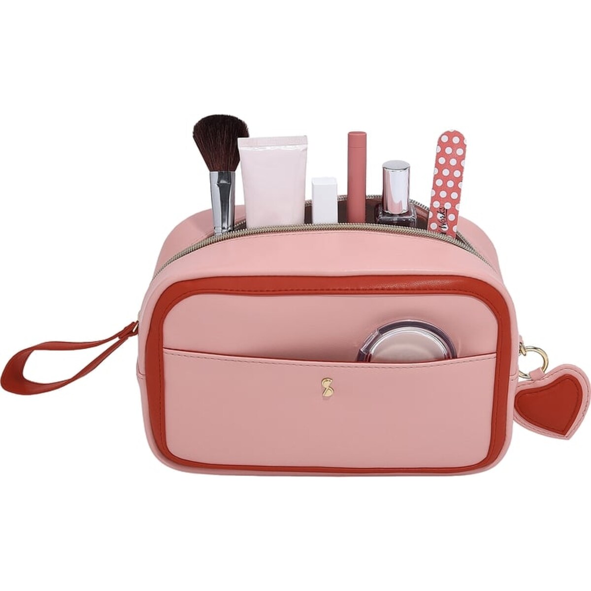 Kosmetyczka Stackers Heart różowo-czerwona