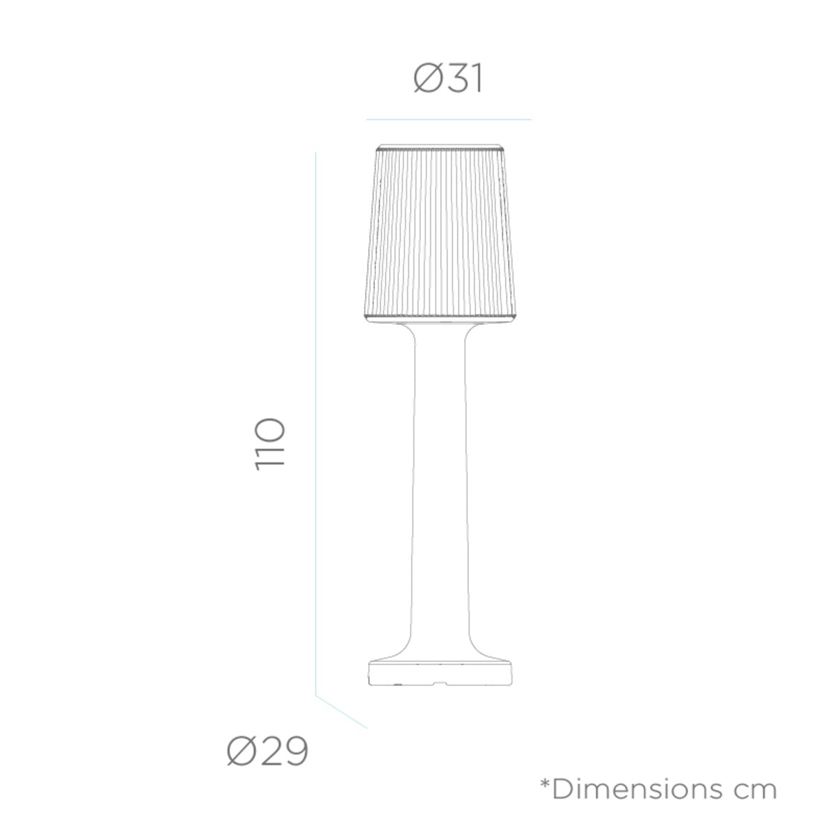 Zewnętrzna lampa stojąca Carmen LUMCR110WLNW King Home LED 1,2W 6000K IP54 biała