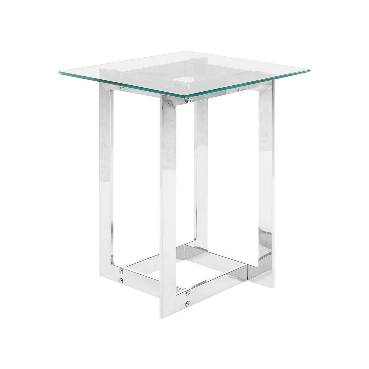 Stolik szklany srebrny CRYSTAL