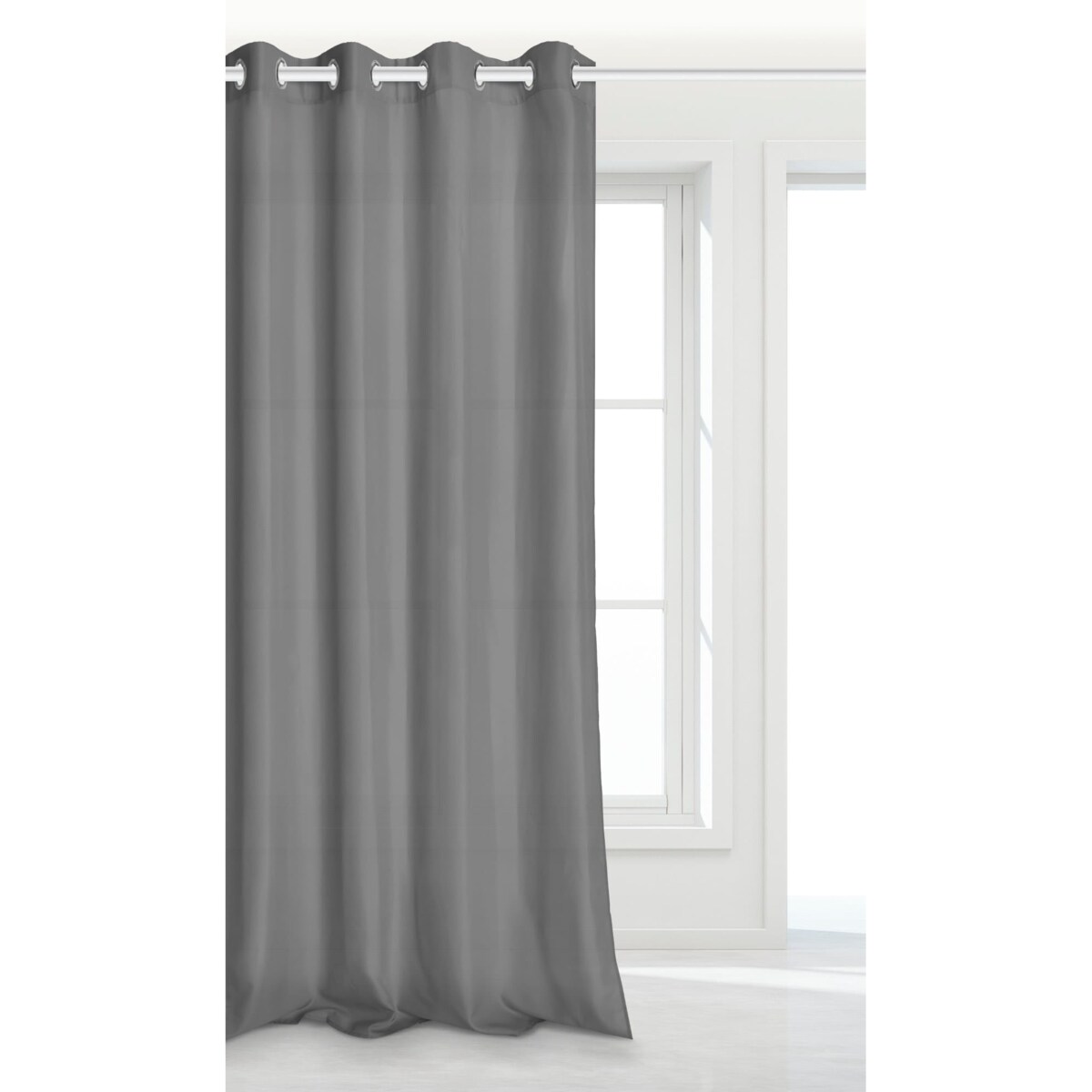 Zasłona Gotowa Grafitowa 140 x 250 Viva Półzaciemniająca na Przelotkach