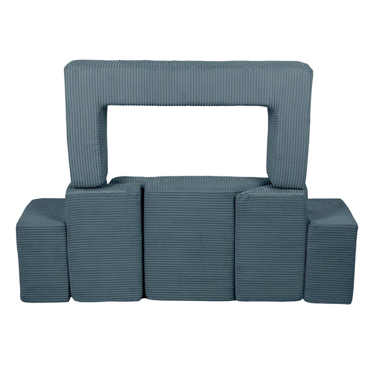 Piankowa Sofa Kostka dla Dzieci - Sofa do Pokoju Dziecięcego, Aesthetic, Turkusowa
