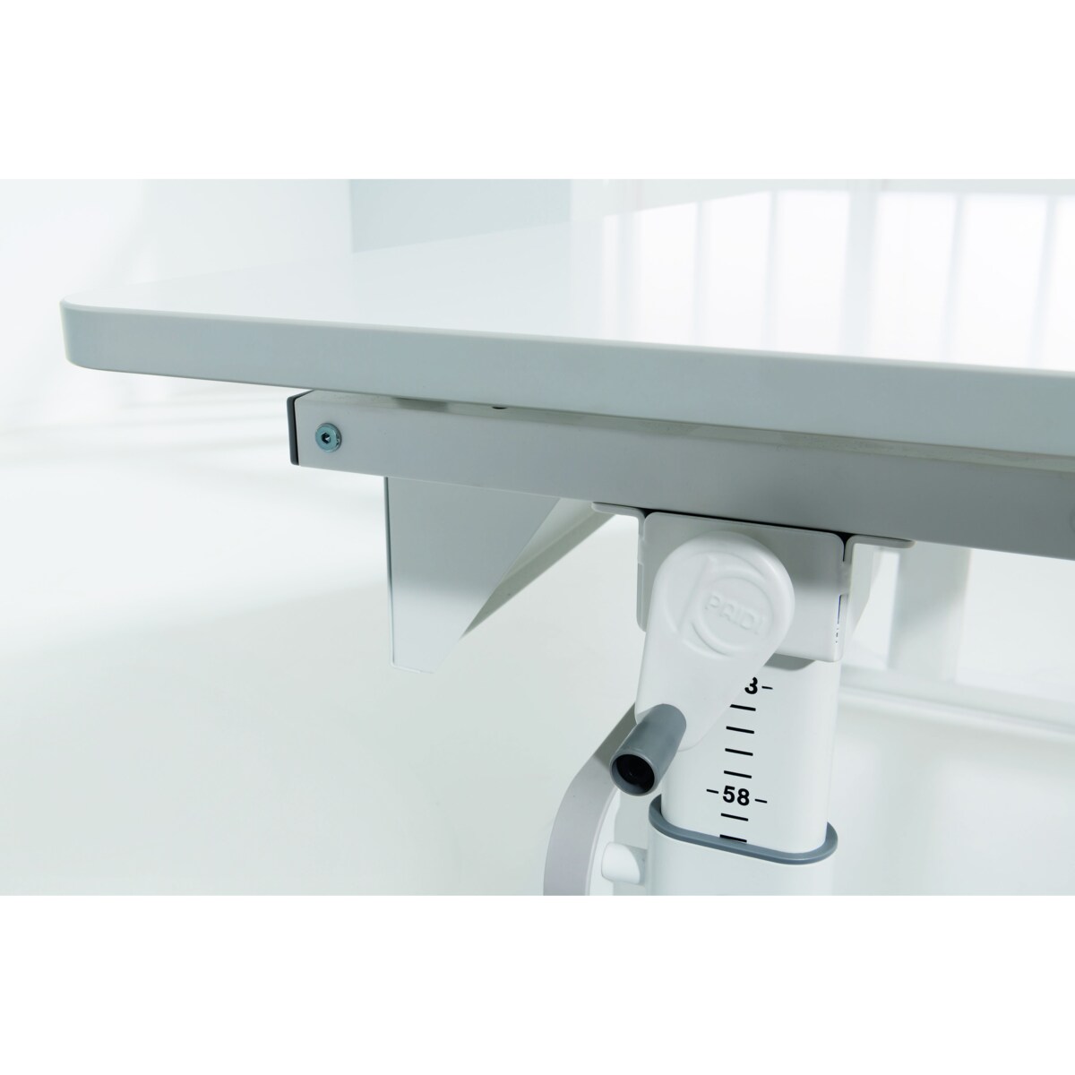 Biurko regulowane 130cm kredowa biel-szary Paidi DIEGO GT