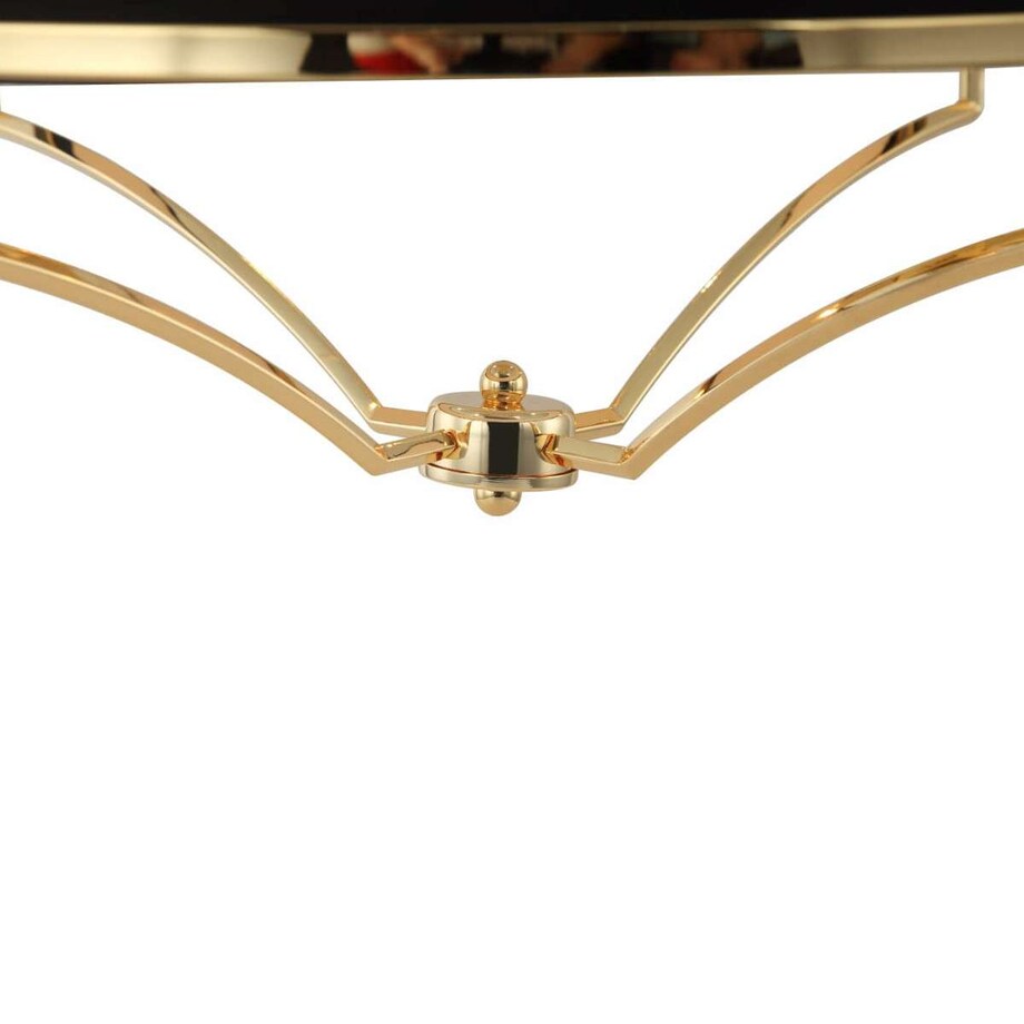 LAMPA okrągła Stesso Gold Nero M Orlicki Design wisząca OPRAWA w stylu klasycznym abażurowa czarna złota