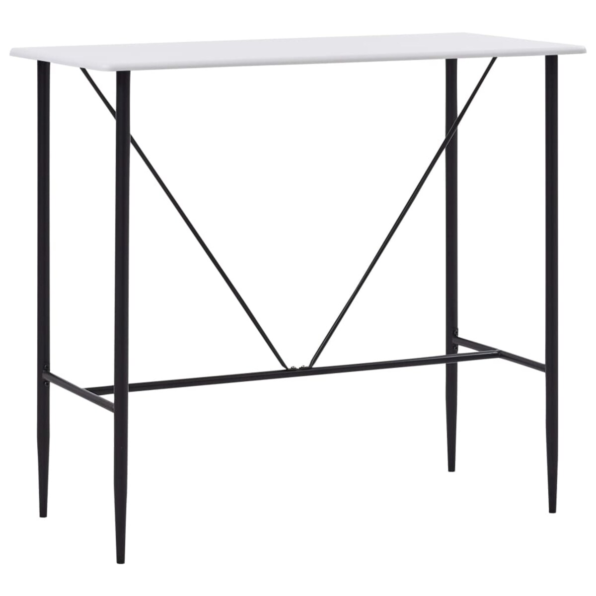 vidaXL Stolik barowy, biały, 120 x 60 x 110 cm, MDF