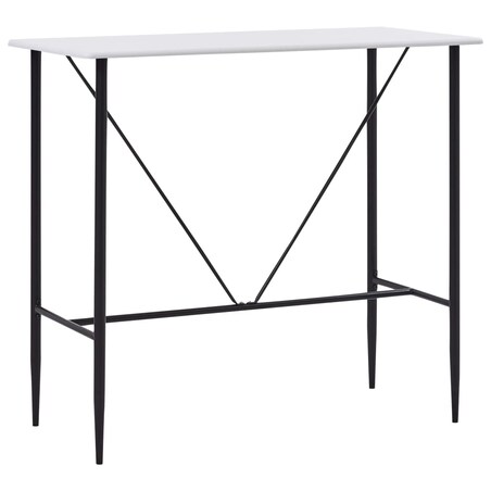 vidaXL Stolik barowy, biały, 120 x 60 x 110 cm, MDF