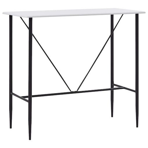vidaXL Stolik barowy, biały, 120 x 60 x 110 cm, MDF