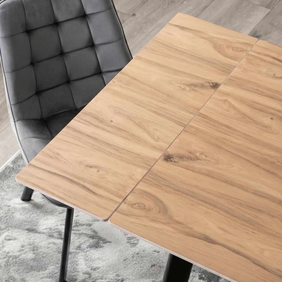 Stół ceramiczny rozkładany do jadalni dąb 90-150 cm LARES