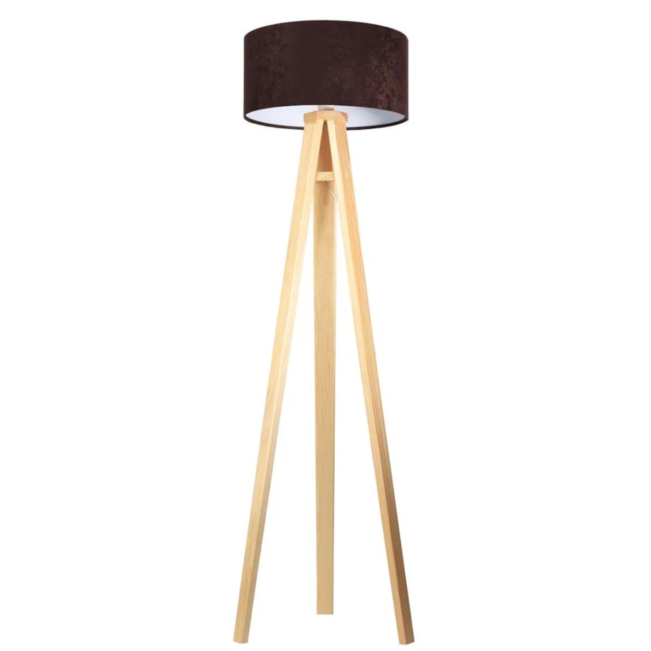 Lampa stojąca HOME 40 brązowa/biała/sosna