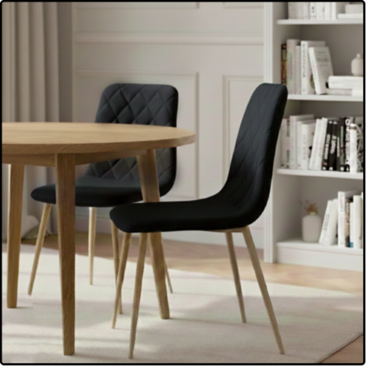 Krzesło tapicerowane welurowe do salonu kuchni jadalni velvet loft czarne jasne nogi