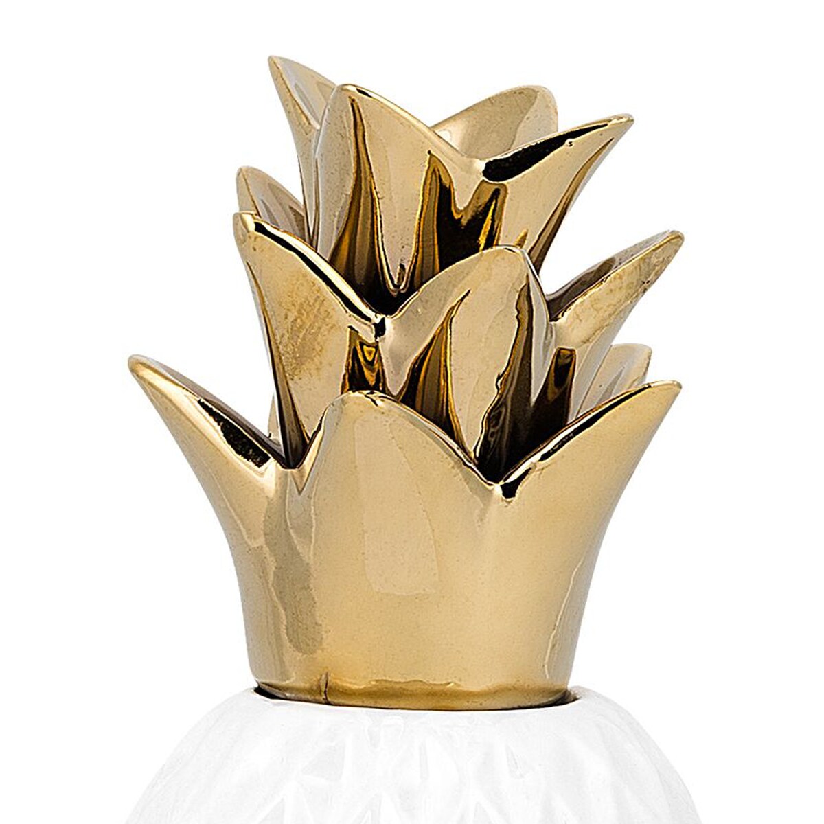 Figurka dekoracyjna Ananas TYANA Ceramika Biały