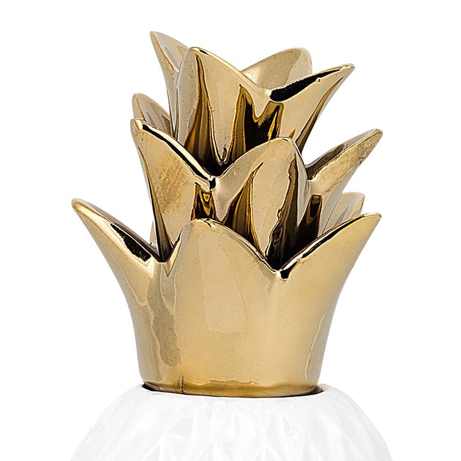 Figurka dekoracyjna Ananas TYANA Ceramika Biały