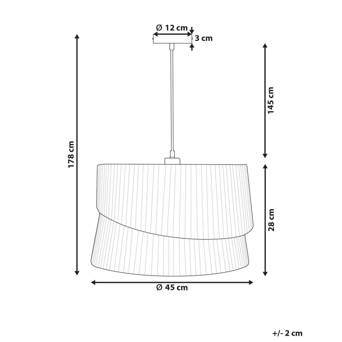 Lampa wisząca beżowa BIRIM