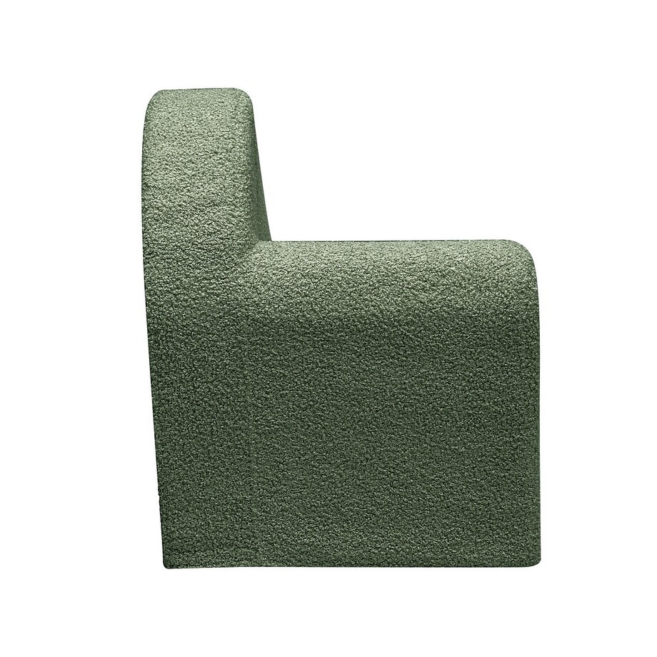 Fotelik Mati, zielony, 52 x 34 x 41,5 cm, Boucle