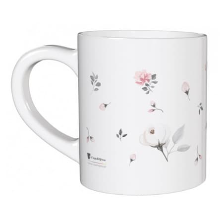 Porcelanowy kubek z uchwytem RÓŻANY OGRÓD do kawy herbaty czekolady 250ml - prezent upominek dla kobiety mamy koleżanki dziewczyny żony babci