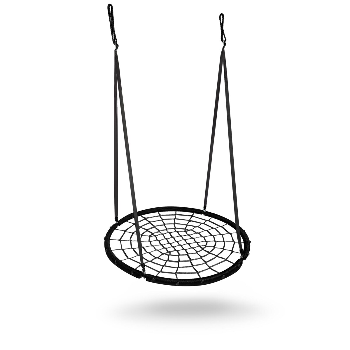 Huśtawka ogrodowa Neo-Sport bocianie gniazdo fotel wiszący 120 cm czarna