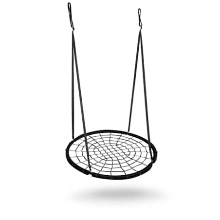 Huśtawka ogrodowa Neo-Sport bocianie gniazdo fotel wiszący 120 cm czarna