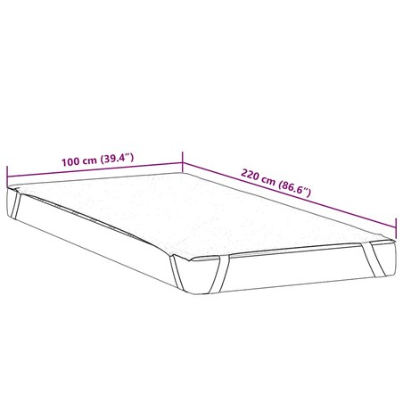 vidaXL Ochraniacz na materac, biały, 100x220 cm, wodoodporny
