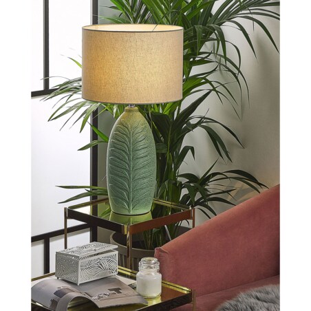 Lampa stołowa ceramiczna zielona OHIO