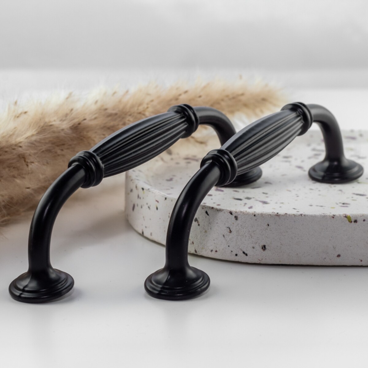 10x uchwyt meblowy czarny uchwyt do mebli szafek szuflad klasyczny