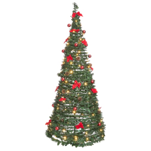 Sztuczna choinka świąteczna Składane LED PINEORA 185 cm Zielony