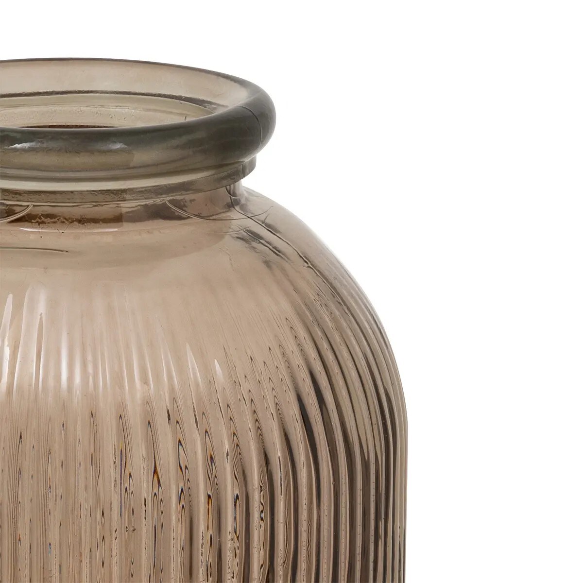 Wazon ze szkła z recyklingu ryflowany Luz 72 cm