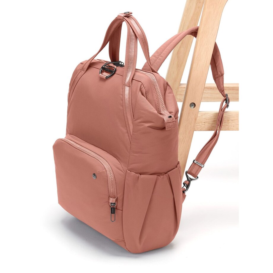 Plecak damski antykradzieżowy Pacsafe Citysafe CX Econyl® - różowy