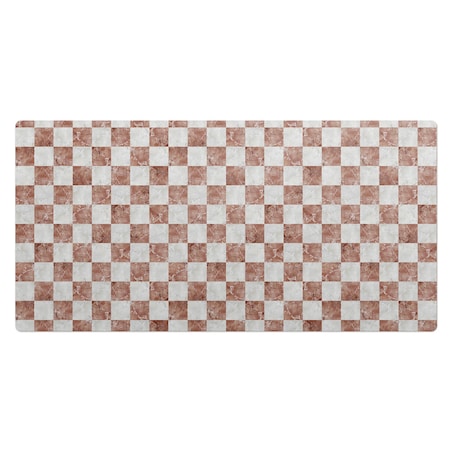 Brązowa mata na biurko Marmurowa szachownica, 90x45 cm