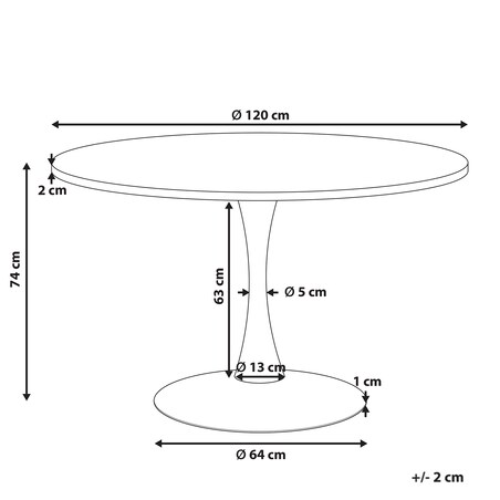 Stół do jadalni BOCA Biały 120 cm 120 cm