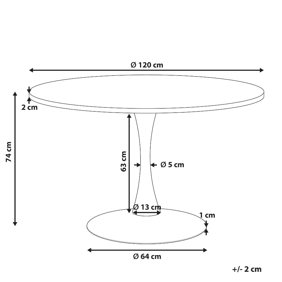 Stół do jadalni BOCA Biały 120 cm 120 cm