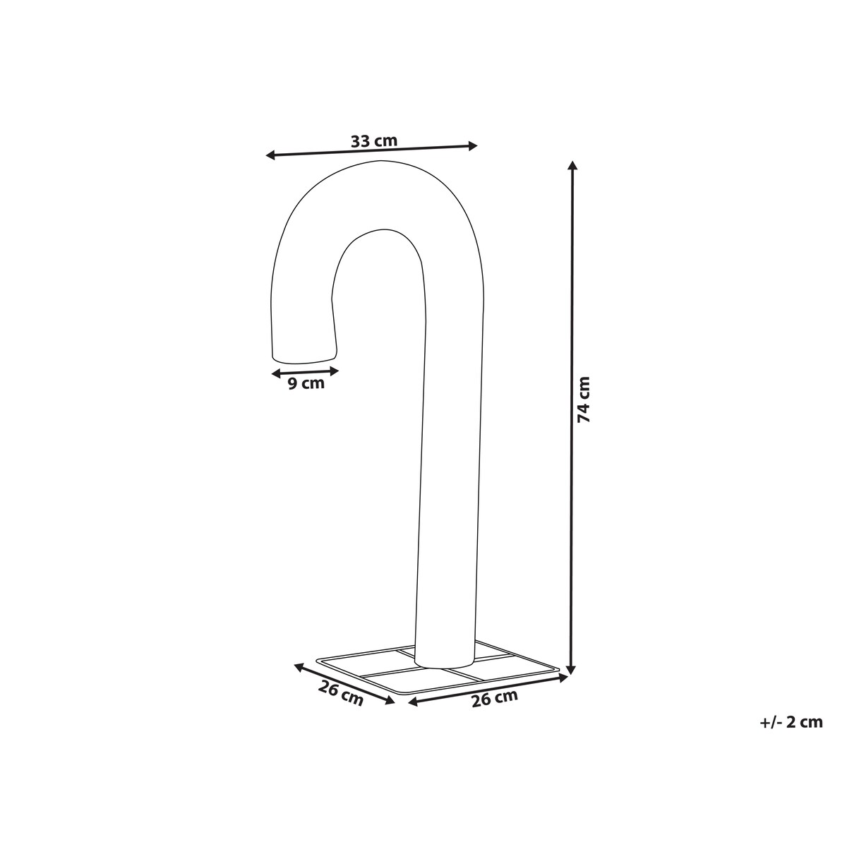 Dekoracja ogrodowa LED HOLMAVIK Laska cukrowa 74 cm Złoty