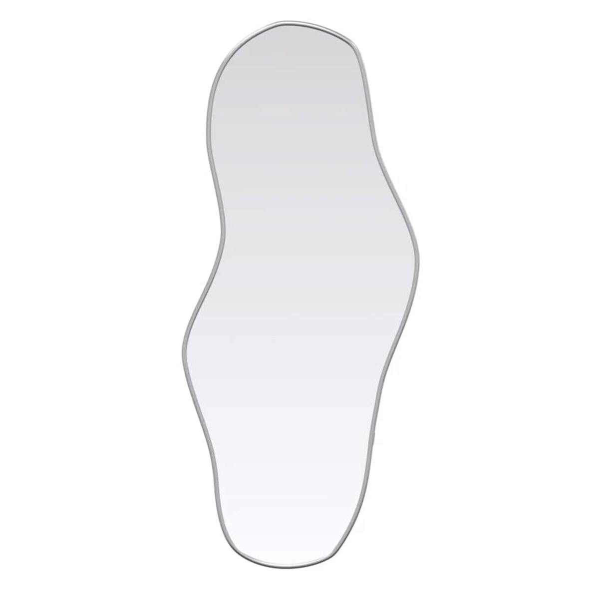 vidaXL Lustro ścienne, srebrne, 80x35 cm