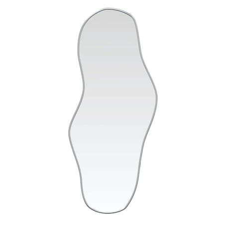 vidaXL Lustro ścienne, srebrne, 80x35 cm