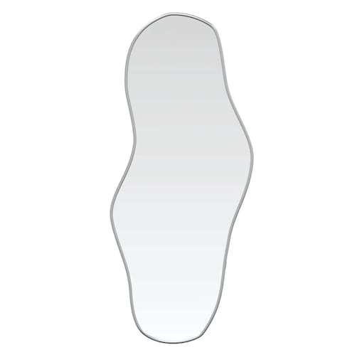 vidaXL Lustro ścienne, srebrne, 80x35 cm