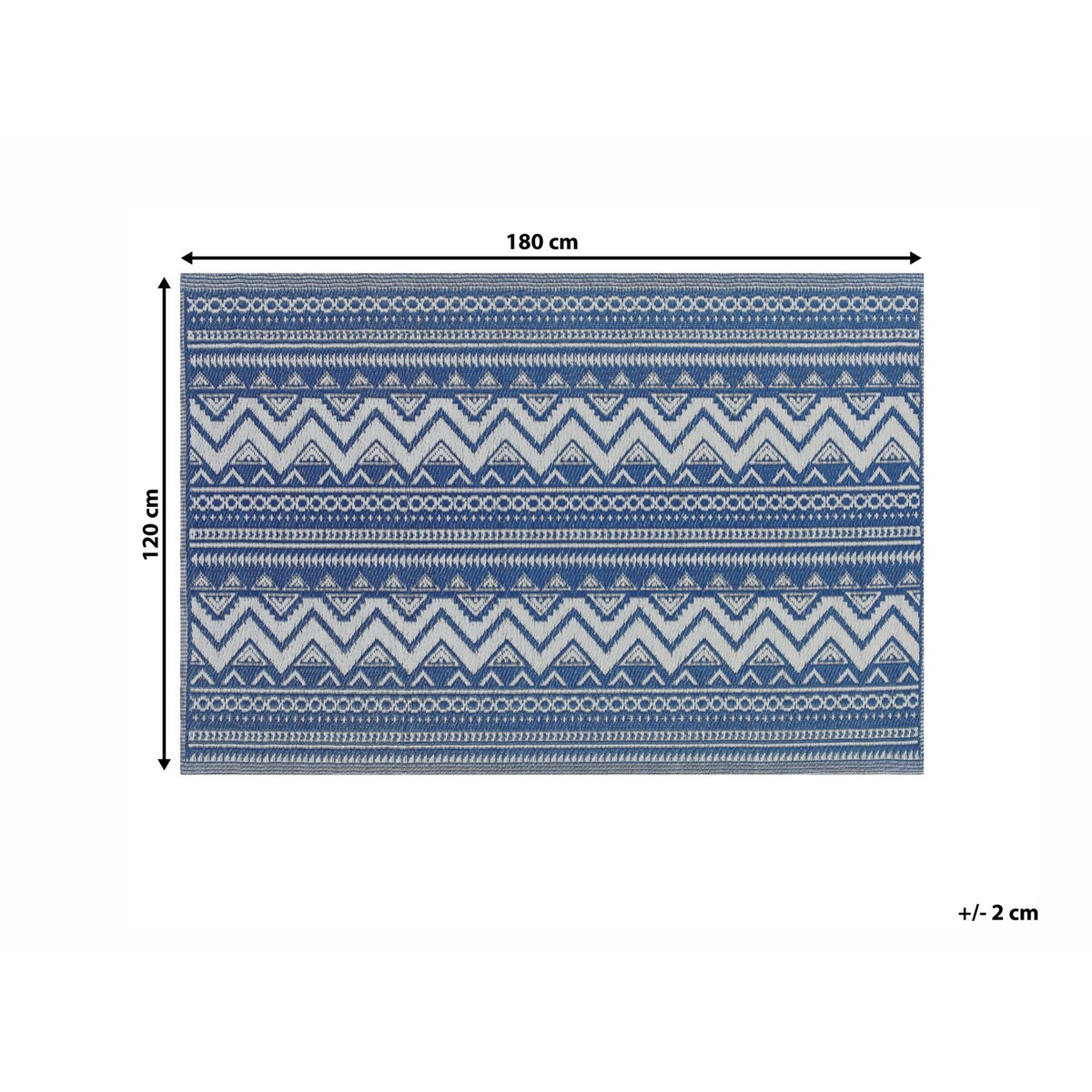 Dywan zewnętrzny 120 x 180 cm niebieski NAGPUR