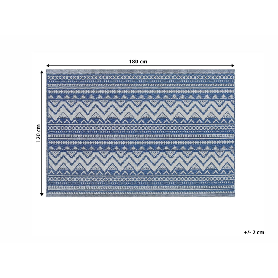 Dywan zewnętrzny 120 x 180 cm niebieski NAGPUR