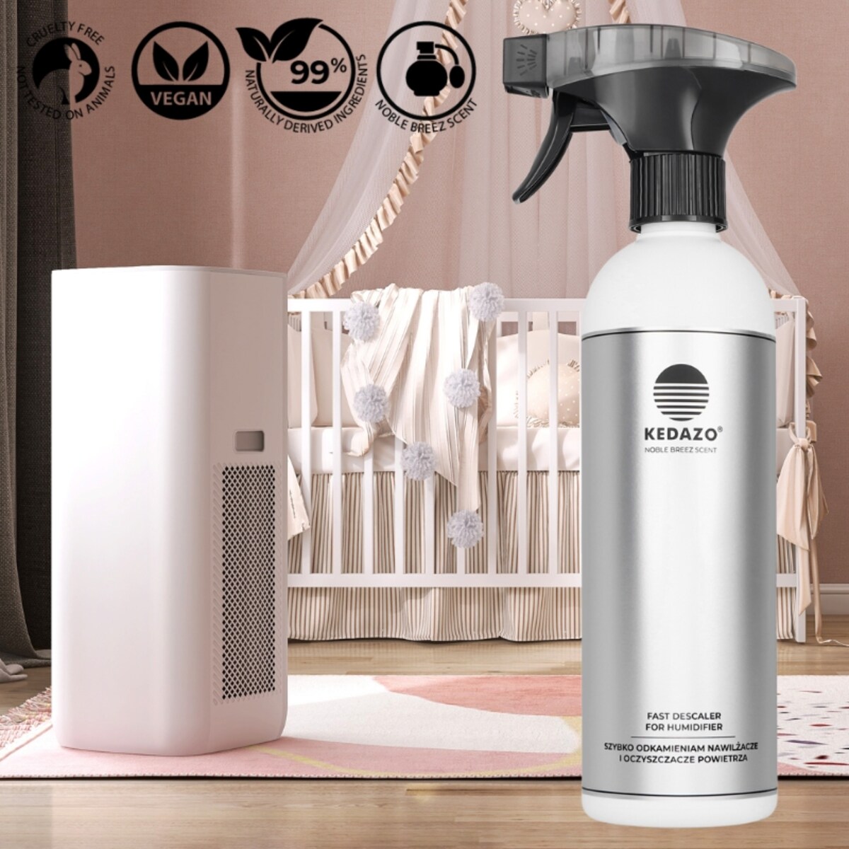 Płyn do odkamieniania nawilżaczy, oczyszczaczy powietrza... - KEDAZO Fast Descaler for Humidifier