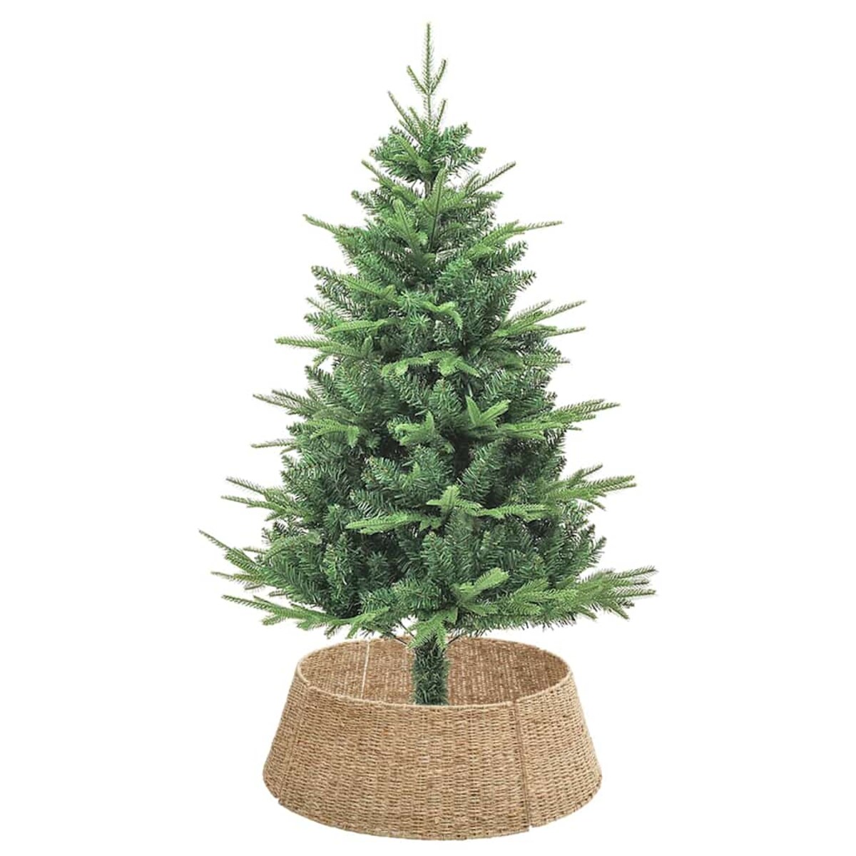 vidaXL Kołnierz do Choinki Brązowy 75 x 75 x 25 cm Trawa morska