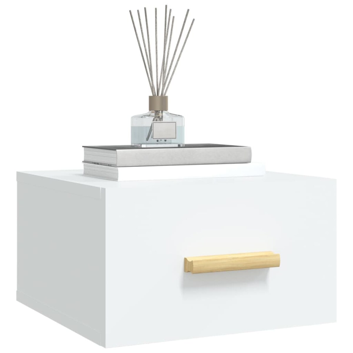 vidaXL Wisząca szafka nocna, biała, 35x35x20 cm