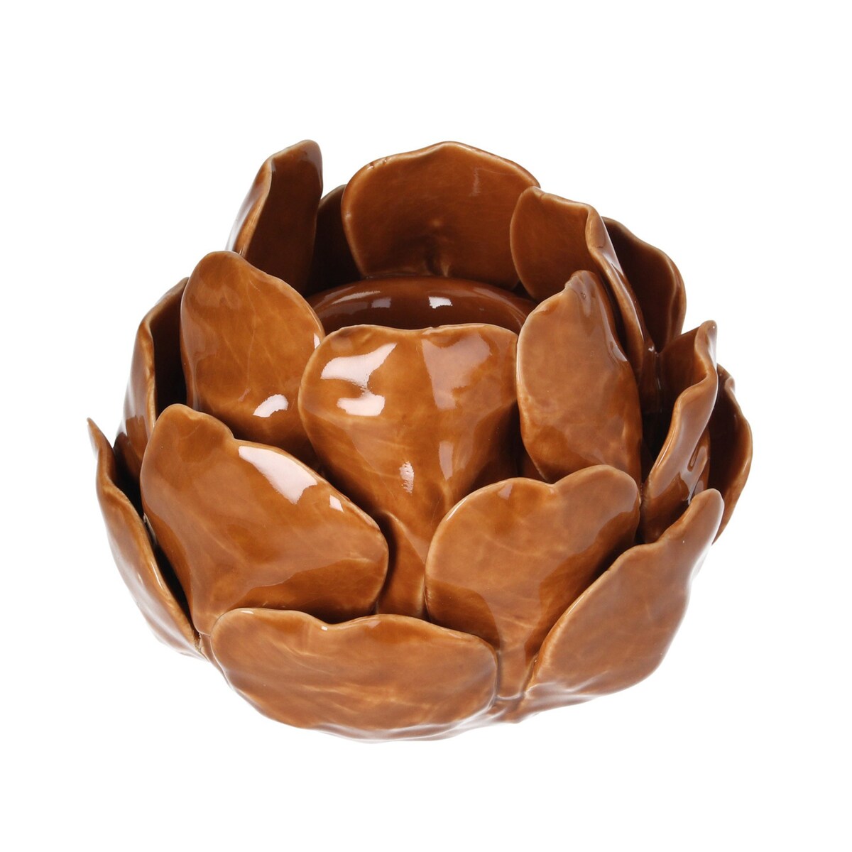 Świecznik Petalia light brown 10 cm, 13x10 cm