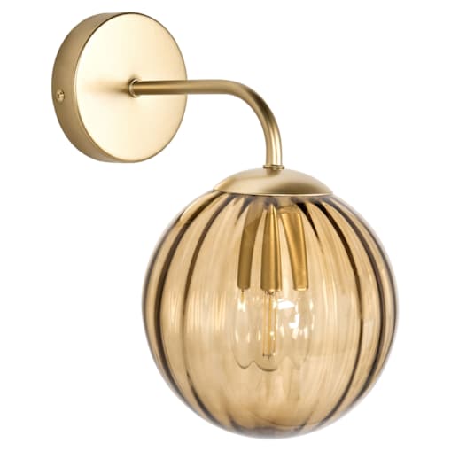 Lampa ścienna BOOMI Szkło Ciemnobrązowy