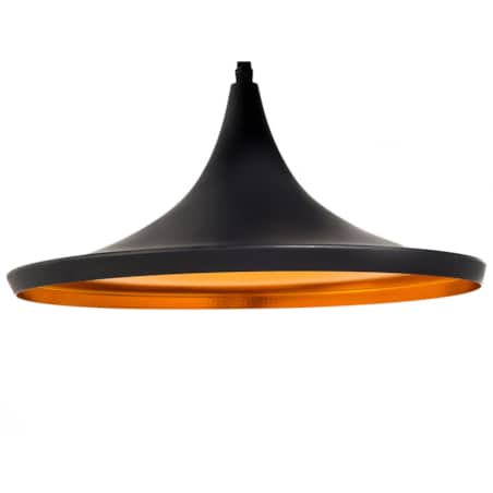 Lampa wisząca 3 klosze metalowa czarna CARSON