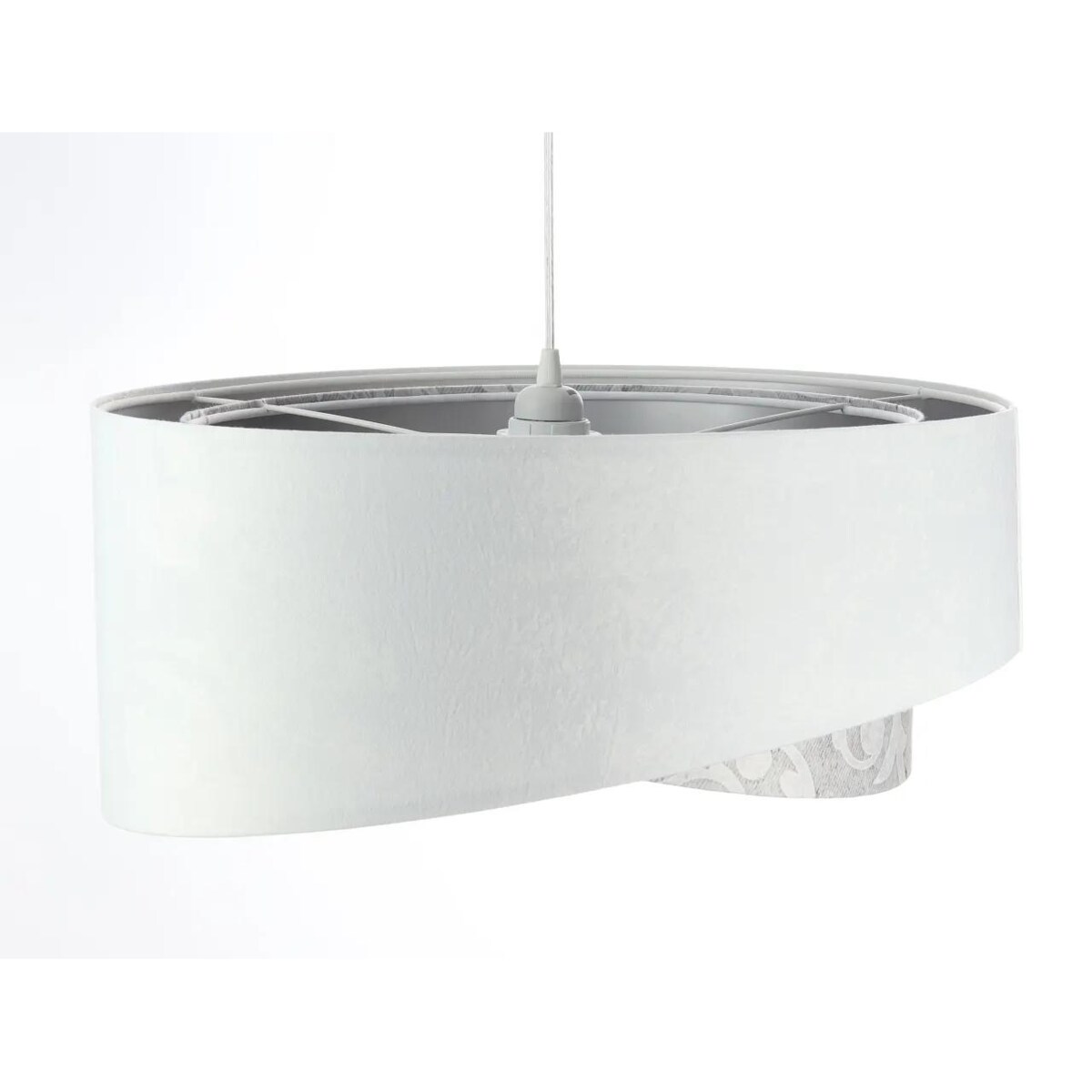 Lampa wisząca ALBIT biała/srebrna