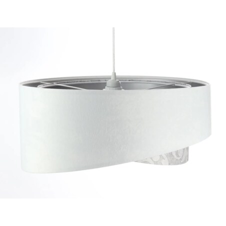 Lampa wisząca ALBIT biała/srebrna