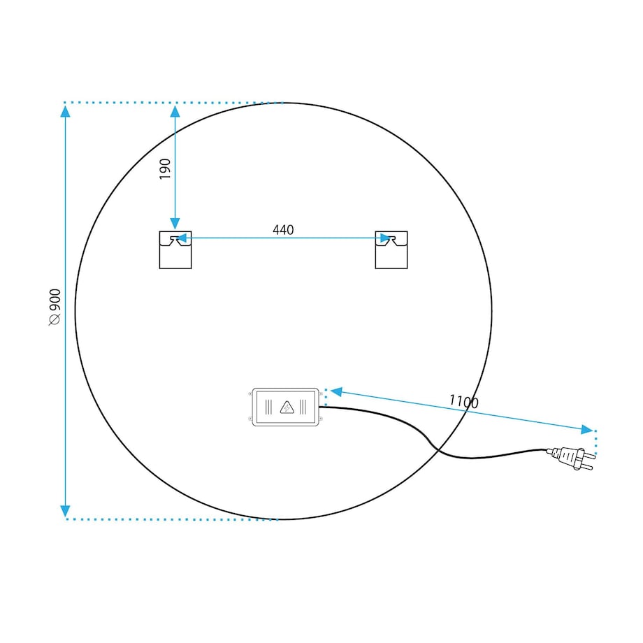 LUSTRO ŚCIENNE LED 90cm MMJ N miedziane szczotkowane