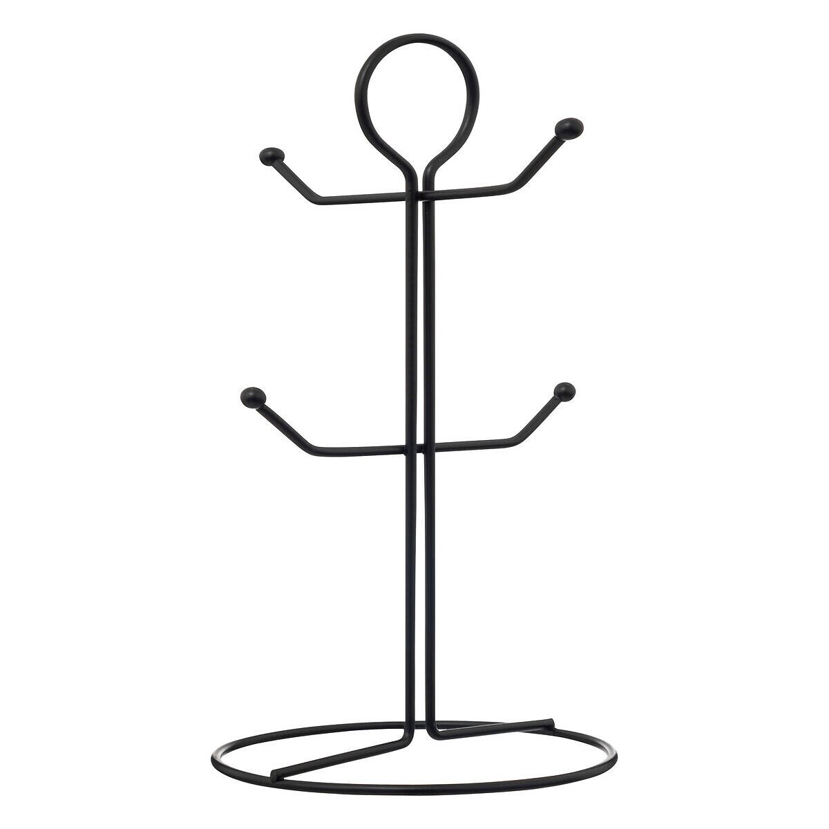 4 kubki ceramiczne na metalowym stojaku LEO, 140 ml